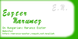 eszter maruncz business card